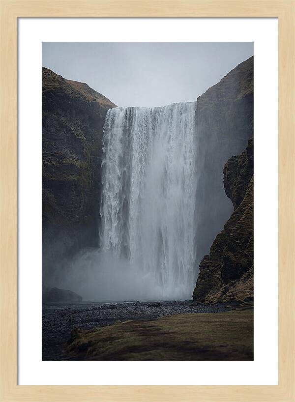 Skogafoss Waterfall Cascade