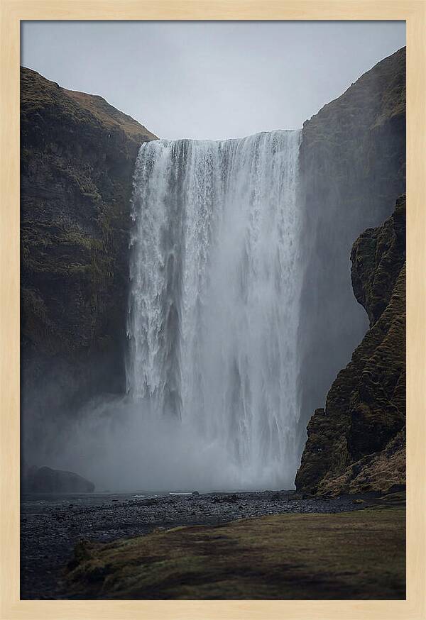 Skogafoss Waterfall Cascade