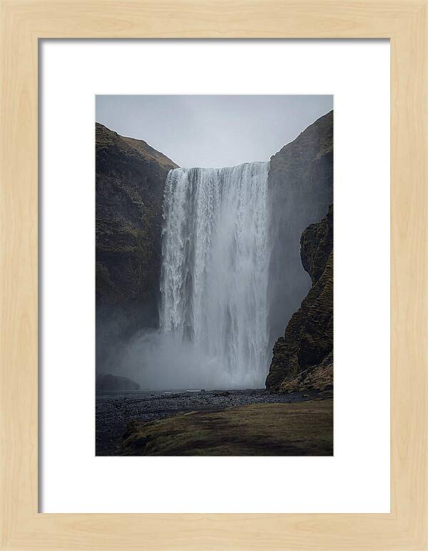 Skogafoss Waterfall Cascade