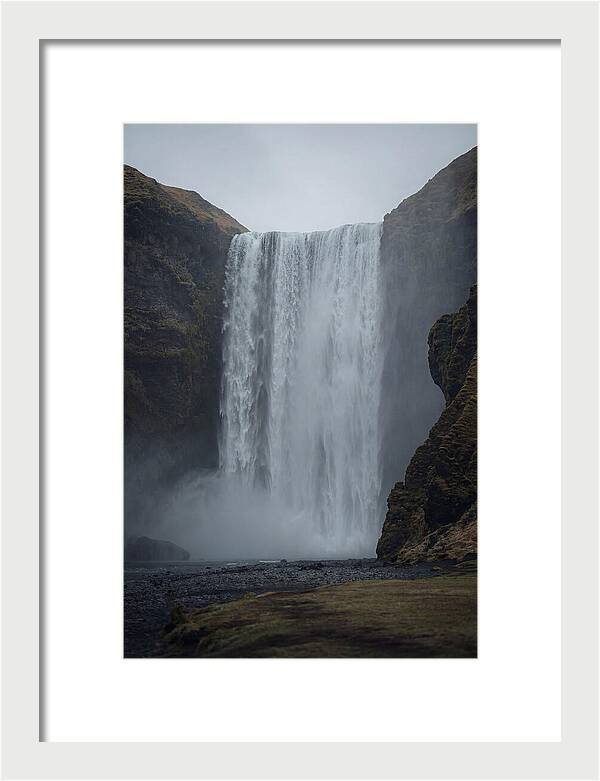 Skogafoss Waterfall Cascade