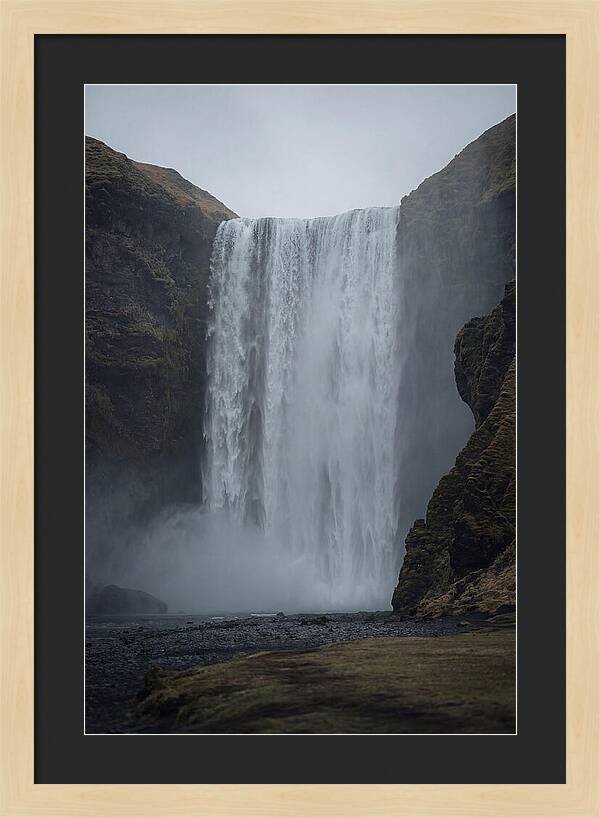 Skogafoss Waterfall Cascade