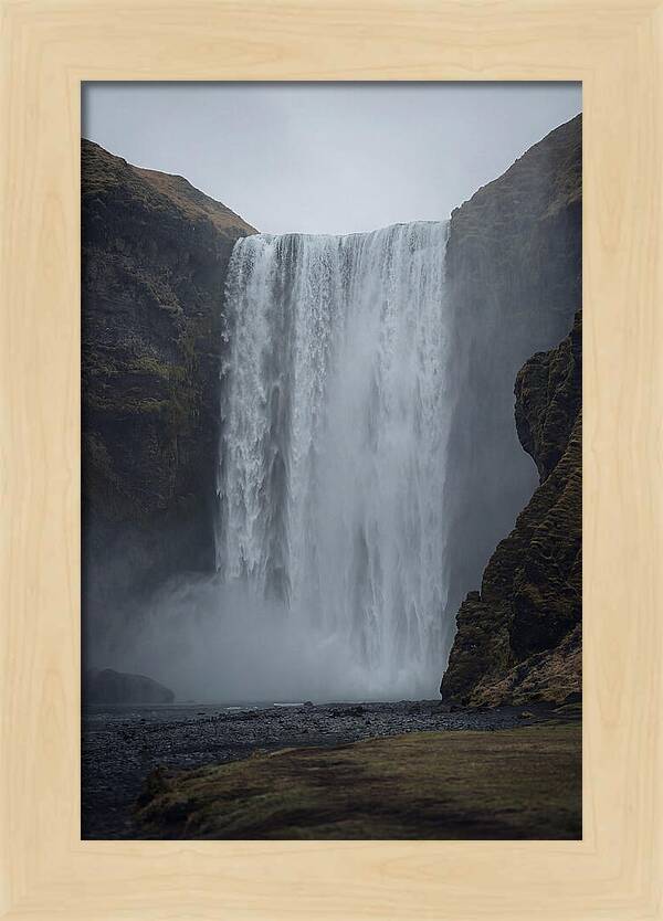 Skogafoss Waterfall Cascade