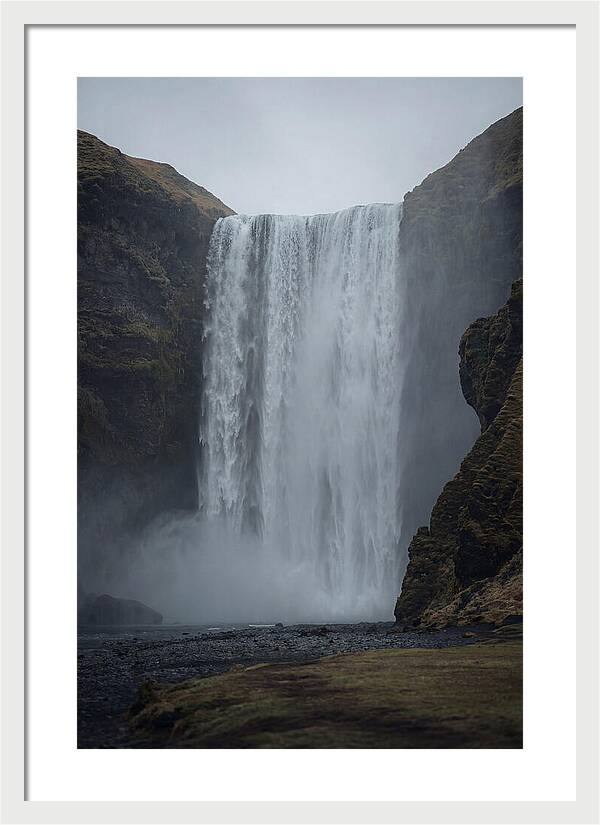 Skogafoss Waterfall Cascade