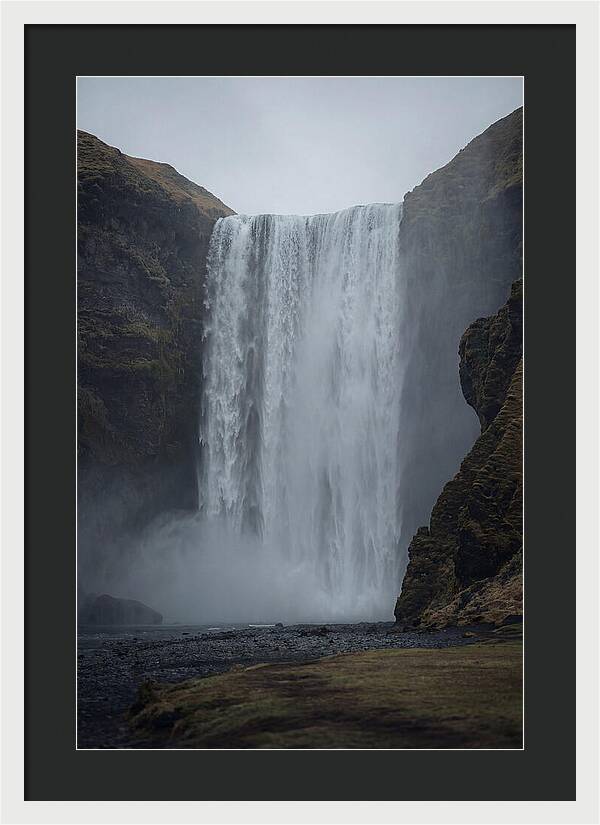 Skogafoss Waterfall Cascade
