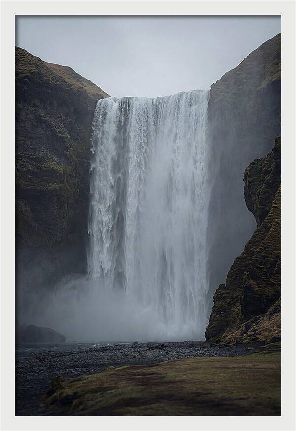 Skogafoss Waterfall Cascade