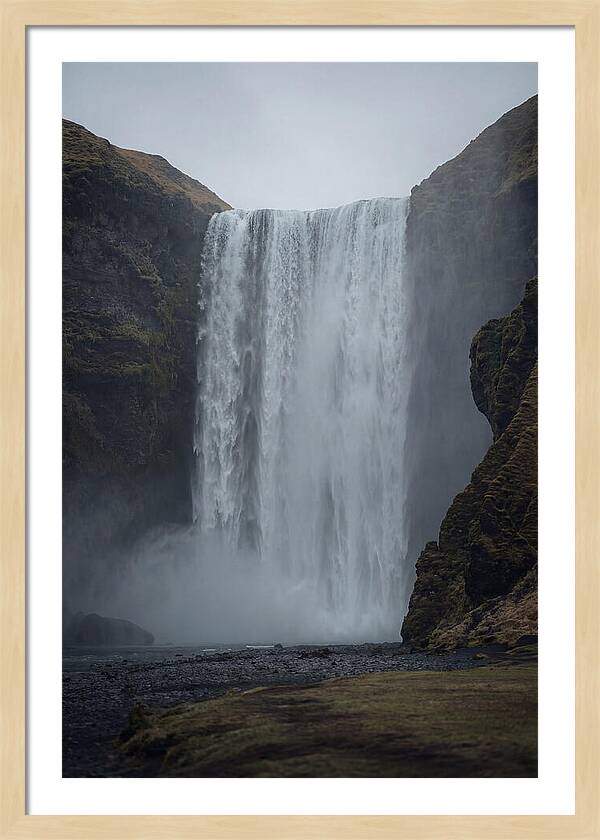 Skogafoss Waterfall Cascade
