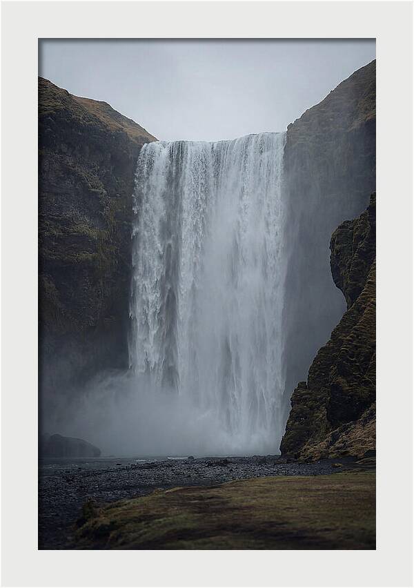 Skogafoss Waterfall Cascade