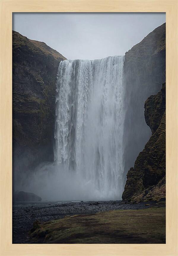 Skogafoss Waterfall Cascade