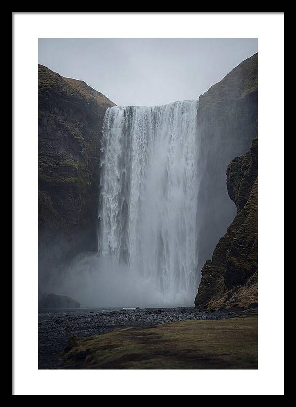 Skogafoss Waterfall Cascade