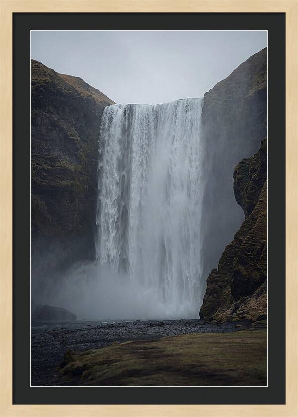 Skogafoss Waterfall Cascade