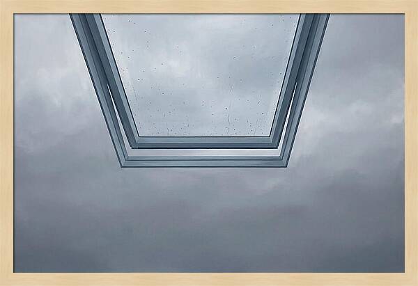 Skylight View Under Rain
