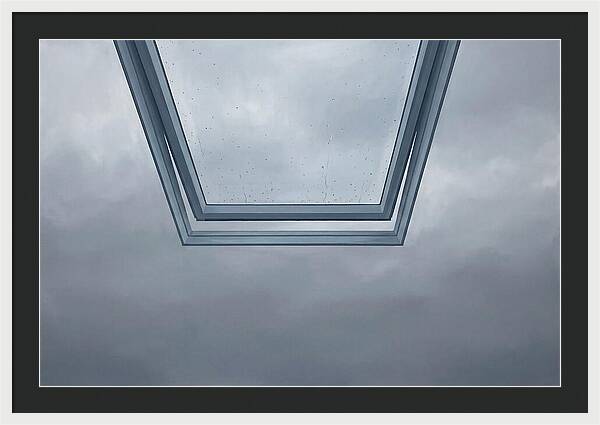 Skylight View Under Rain