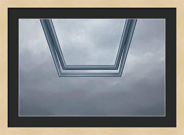 Skylight View Under Rain