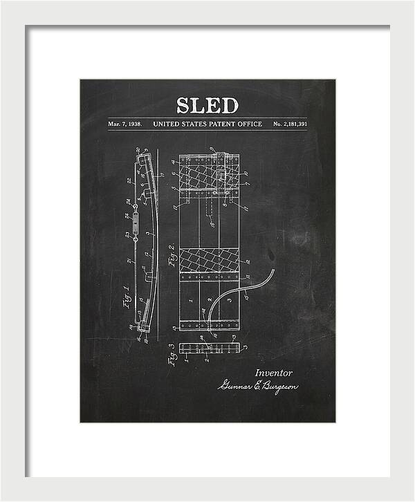 Sled Chalkboard Patent Us2181391a