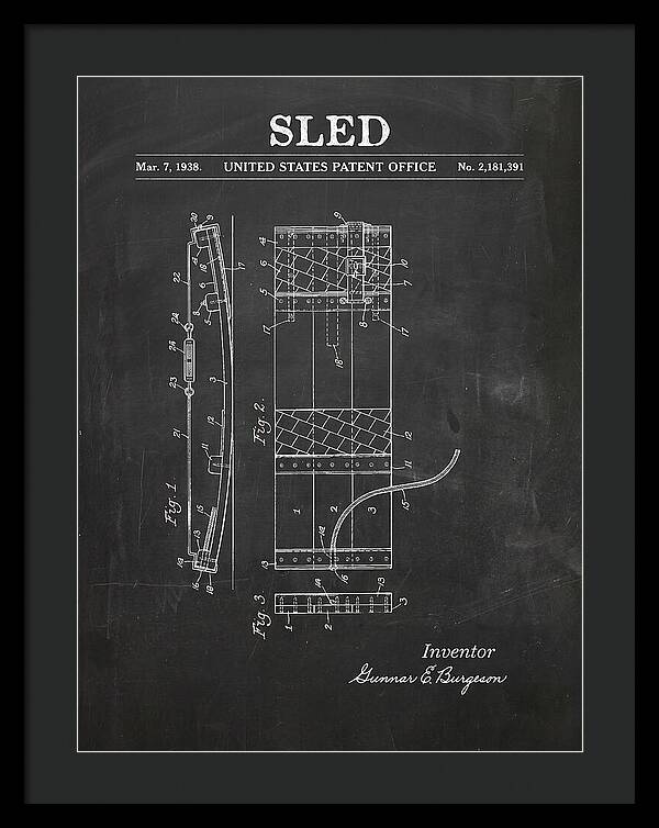 Sled Chalkboard Patent Us2181391a