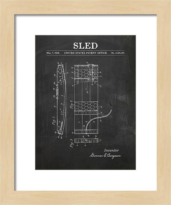 Sled Chalkboard Patent Us2181391a