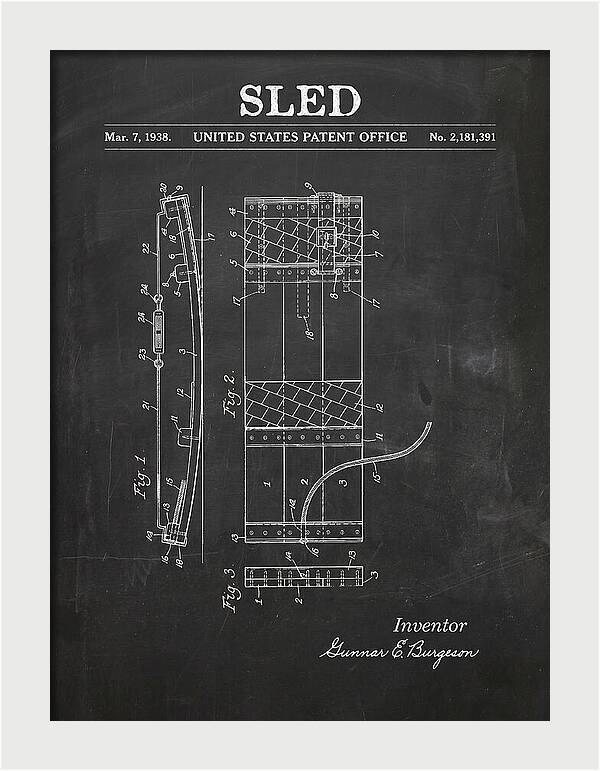 Sled Chalkboard Patent Us2181391a