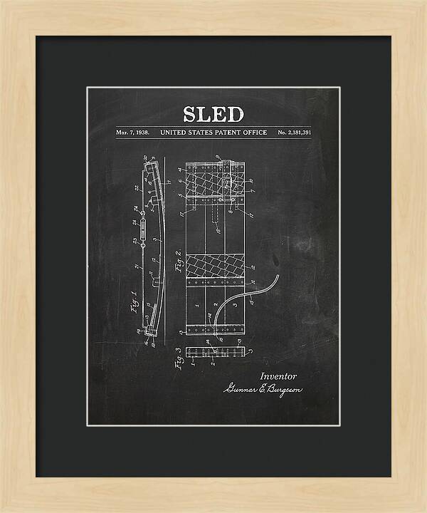 Sled Chalkboard Patent Us2181391a