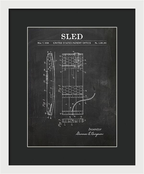 Sled Chalkboard Patent Us2181391a