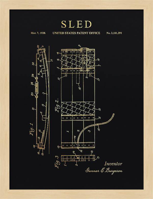 Sled Gold Patent Us2181391a
