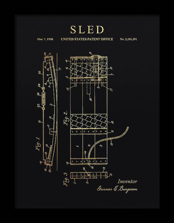 Sled Gold Patent Us2181391a