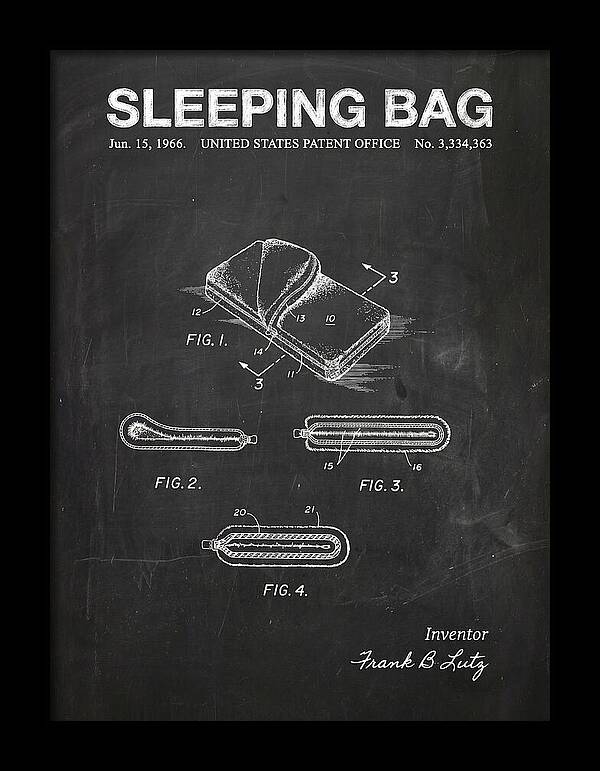 Sleeping Bag Chalkboard Patent Us3334363a