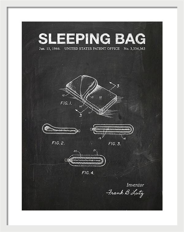 Sleeping Bag Chalkboard Patent Us3334363a
