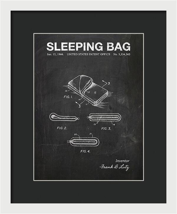 Sleeping Bag Chalkboard Patent Us3334363a