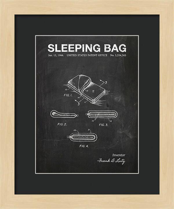 Sleeping Bag Chalkboard Patent Us3334363a