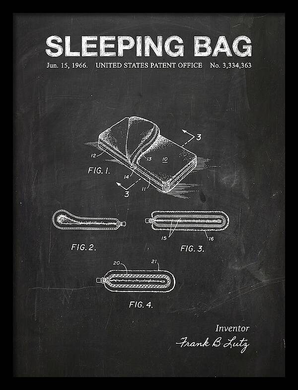 Sleeping Bag Chalkboard Patent Us3334363a