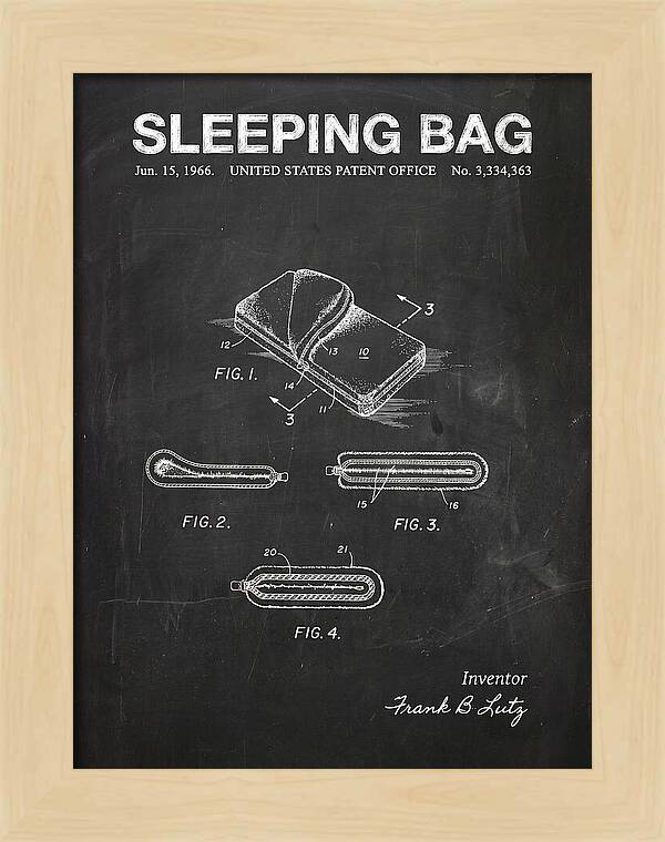 Sleeping Bag Chalkboard Patent Us3334363a