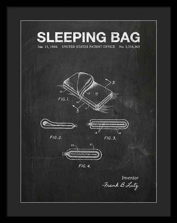 Sleeping Bag Chalkboard Patent Us3334363a