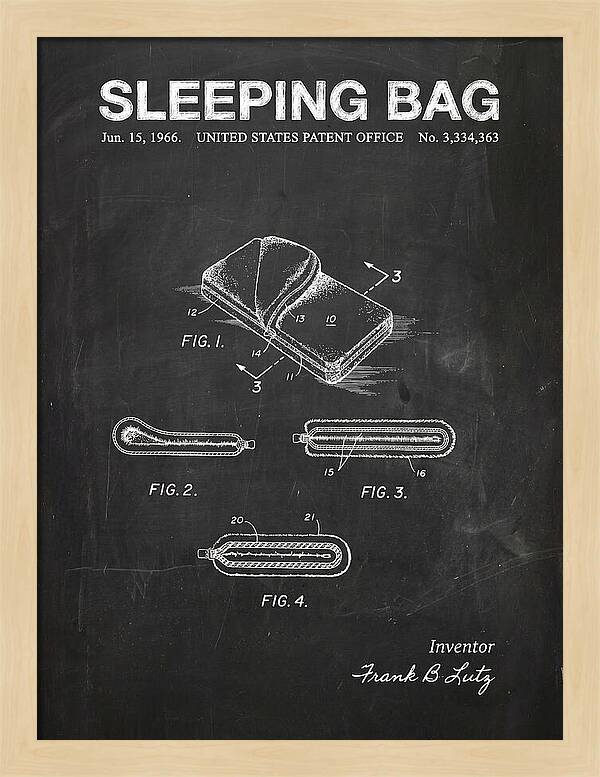 Sleeping Bag Chalkboard Patent Us3334363a