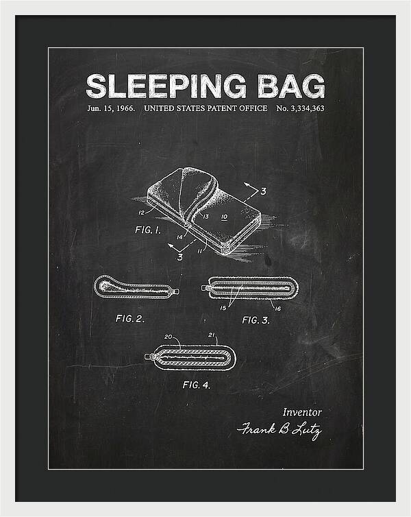 Sleeping Bag Chalkboard Patent Us3334363a