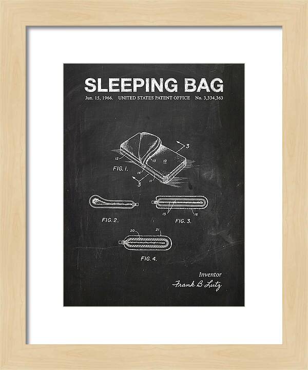 Sleeping Bag Chalkboard Patent Us3334363a