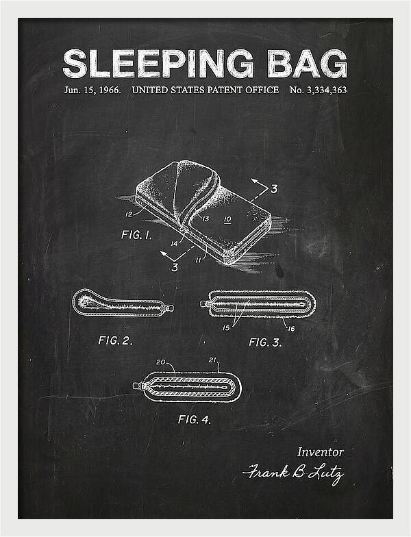 Sleeping Bag Chalkboard Patent Us3334363a