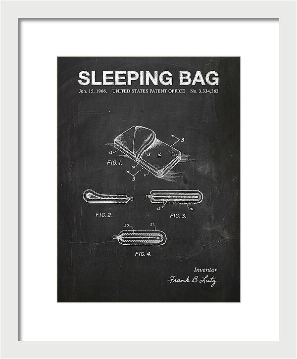 Sleeping Bag Chalkboard Patent Us3334363a