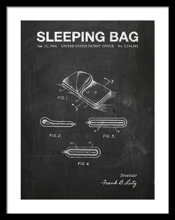 Sleeping Bag Chalkboard Patent Us3334363a