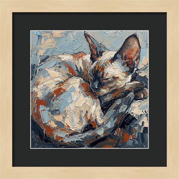 Sleeping Devon Rex Cat