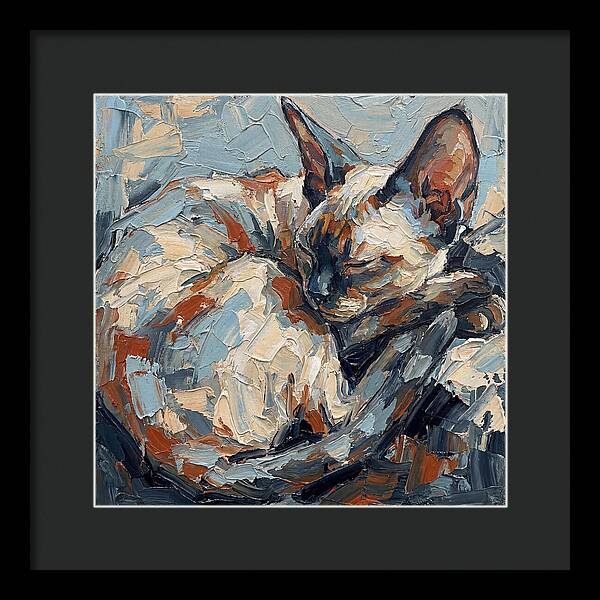 Sleeping Devon Rex Cat