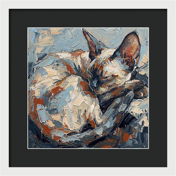 Sleeping Devon Rex Cat
