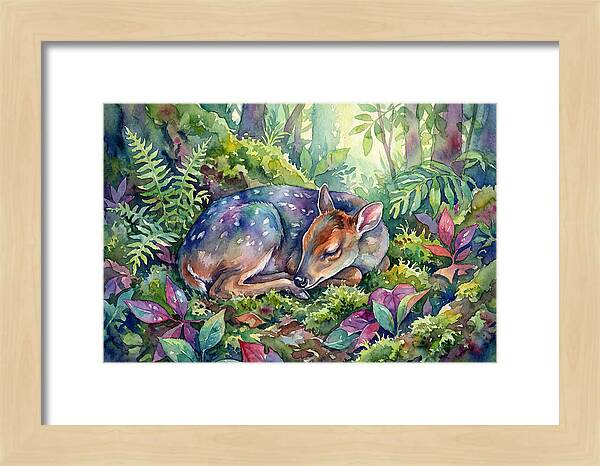 Sleeping Duiker In Lush Forest