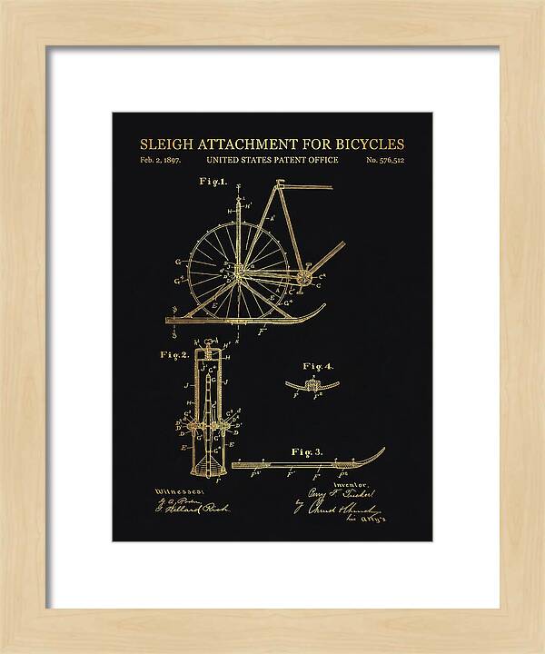 Sleigh Attachment For Bicycles Gold Patent Us576512a