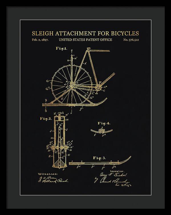 Sleigh Attachment For Bicycles Gold Patent Us576512a