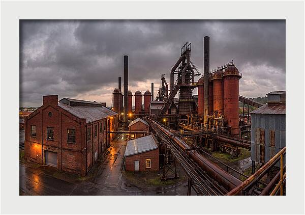 Sloss Furnaces Under Stormy Skies