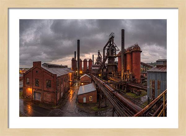 Sloss Furnaces Under Stormy Skies