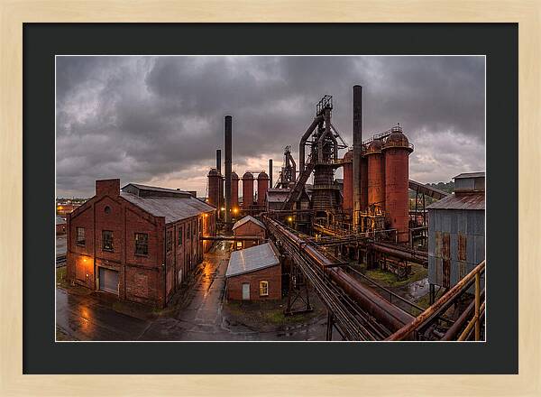 Sloss Furnaces Under Stormy Skies