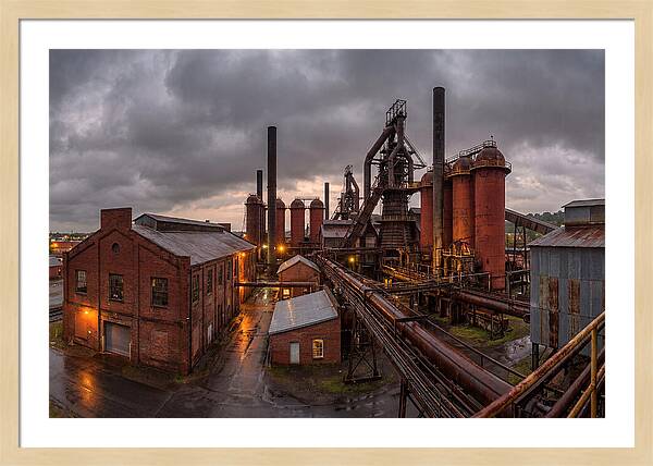 Sloss Furnaces Under Stormy Skies