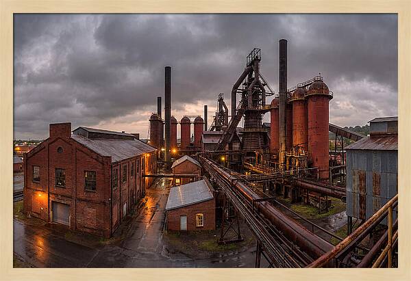 Sloss Furnaces Under Stormy Skies