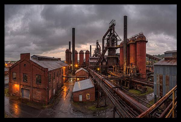 Sloss Furnaces Under Stormy Skies